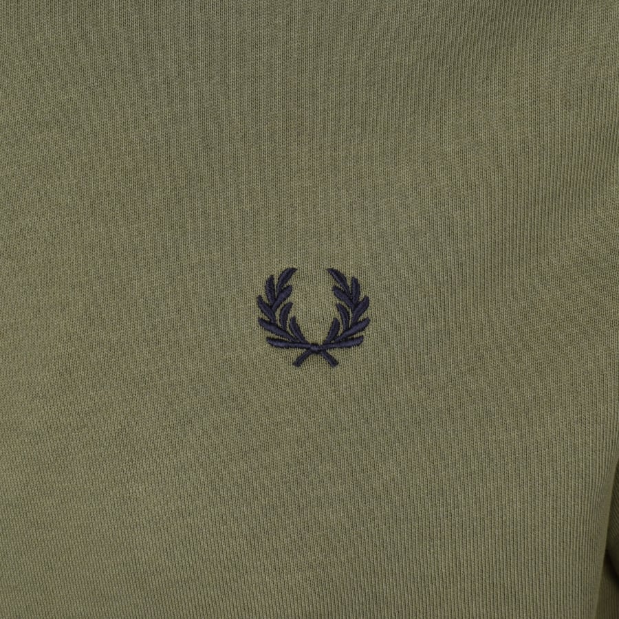Image number 3 for Fred Perry Half Zip Sweatshirt Green