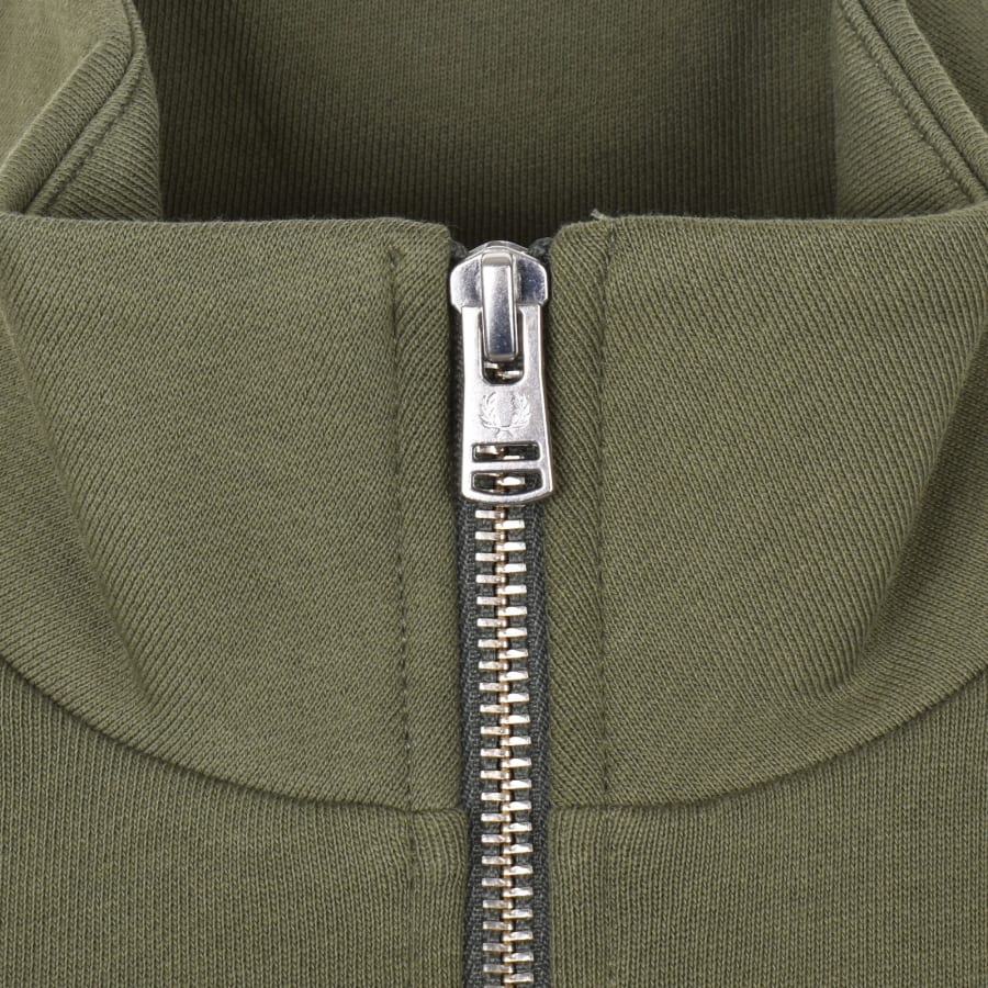 Image number 4 for Fred Perry Half Zip Sweatshirt Green