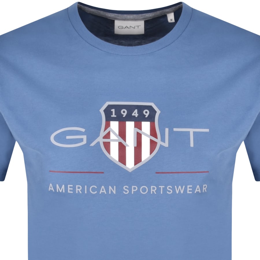 Image number 2 for Gant Original Archive Shield T Shirt Blue