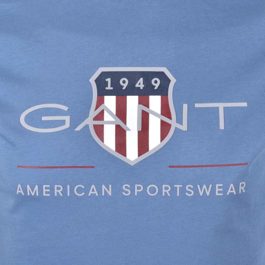 Image number 3 for Gant Original Archive Shield T Shirt Blue
