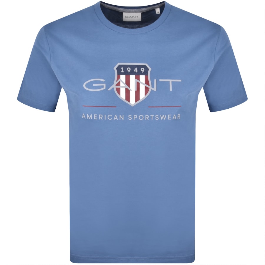 Image number 1 for Gant Original Archive Shield T Shirt Blue