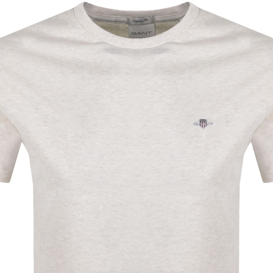 Image number 2 for Gant Regular Shield T Shirt Cream