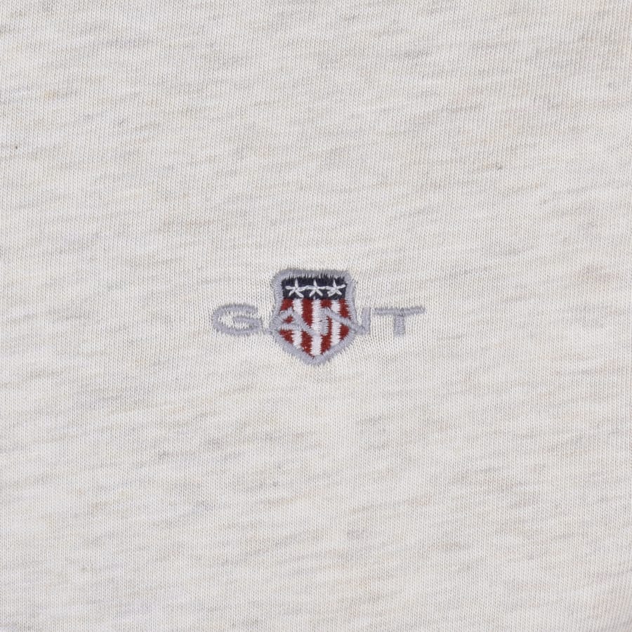 Image number 3 for Gant Regular Shield T Shirt Cream