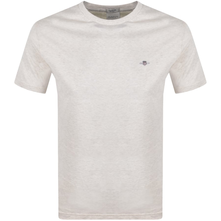 Image number 1 for Gant Regular Shield T Shirt Cream