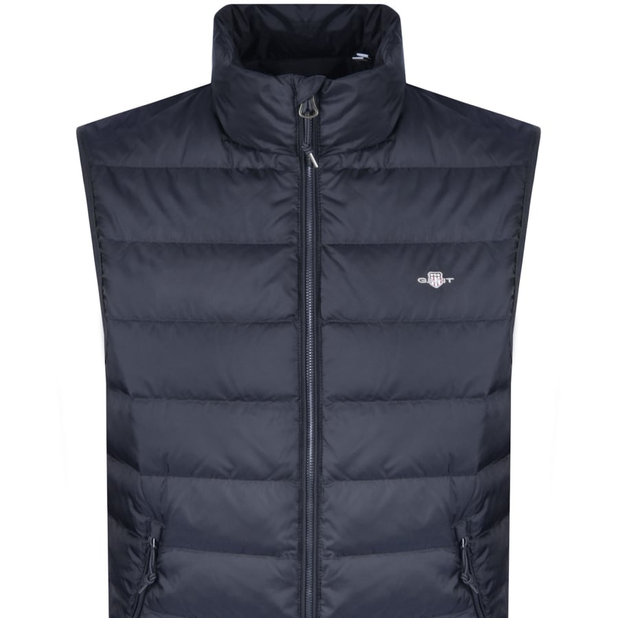 Image number 2 for Gant Light Down Gilet Evening Blue