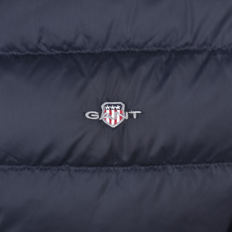 Image number 3 for Gant Light Down Gilet Evening Blue