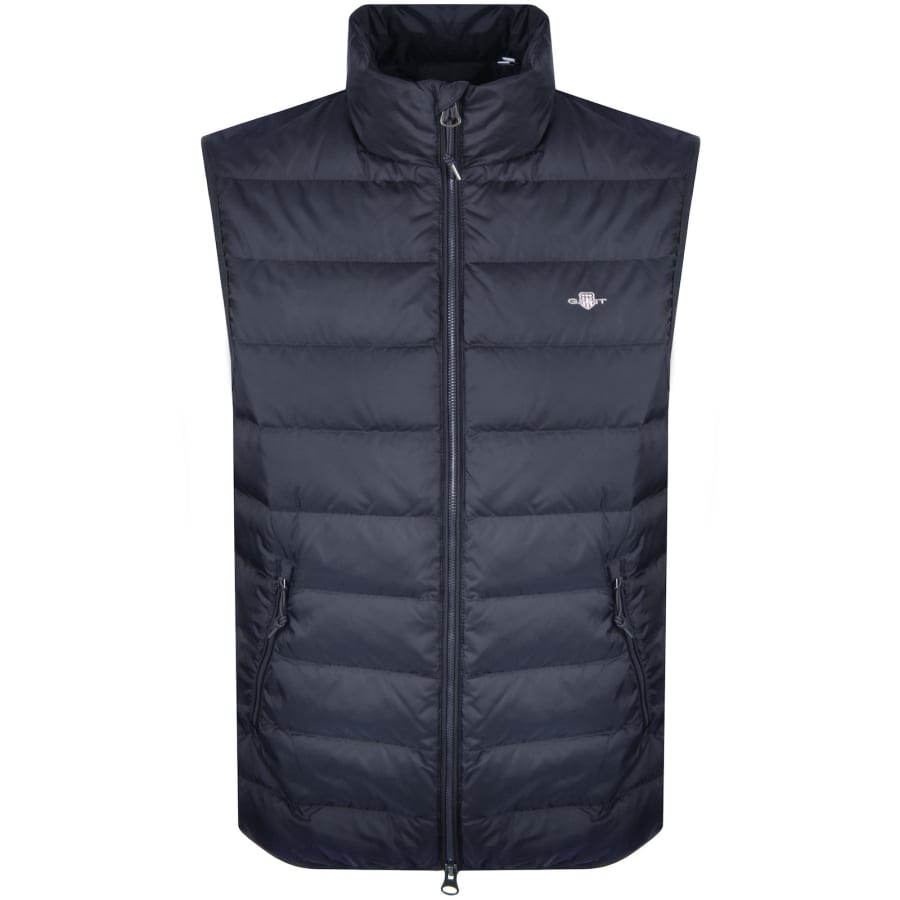 Image number 1 for Gant Light Down Gilet Evening Blue