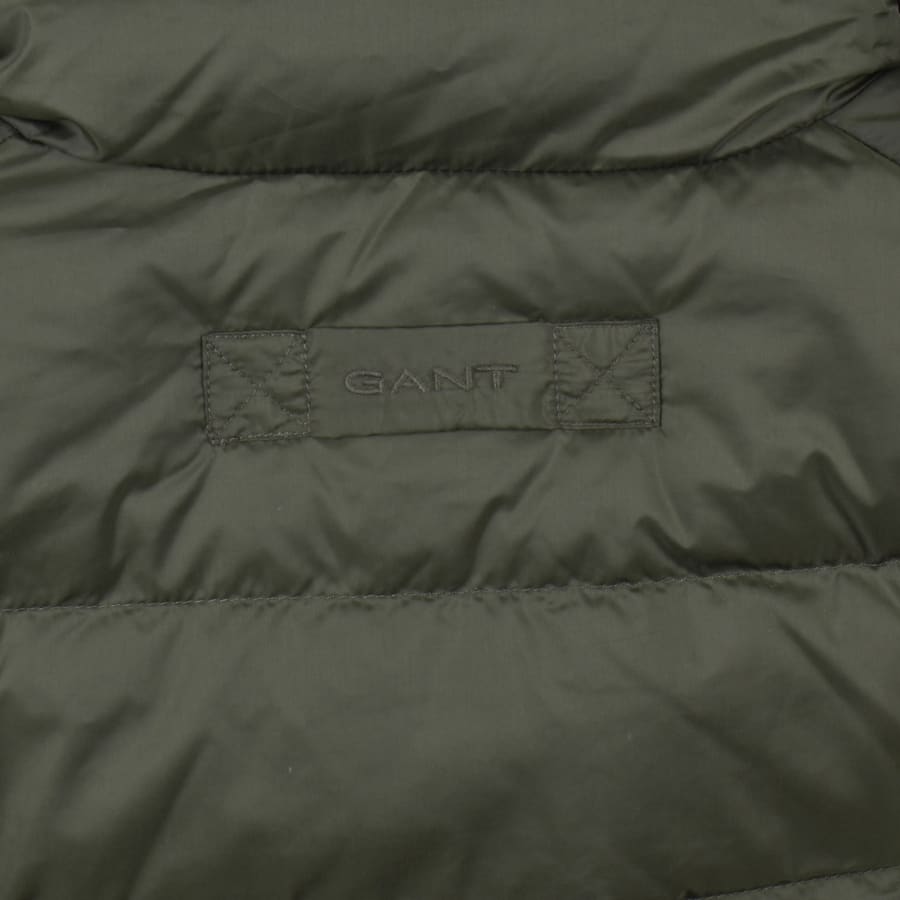 Image number 4 for Gant Light Down Gilet Dark Moss Green