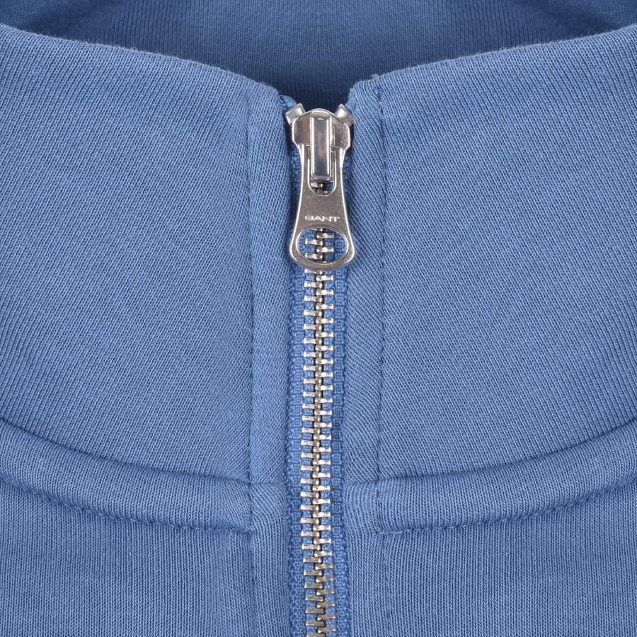 Image number 4 for Gant Shield Reg Shield Half Zip Sweatshirt Blue