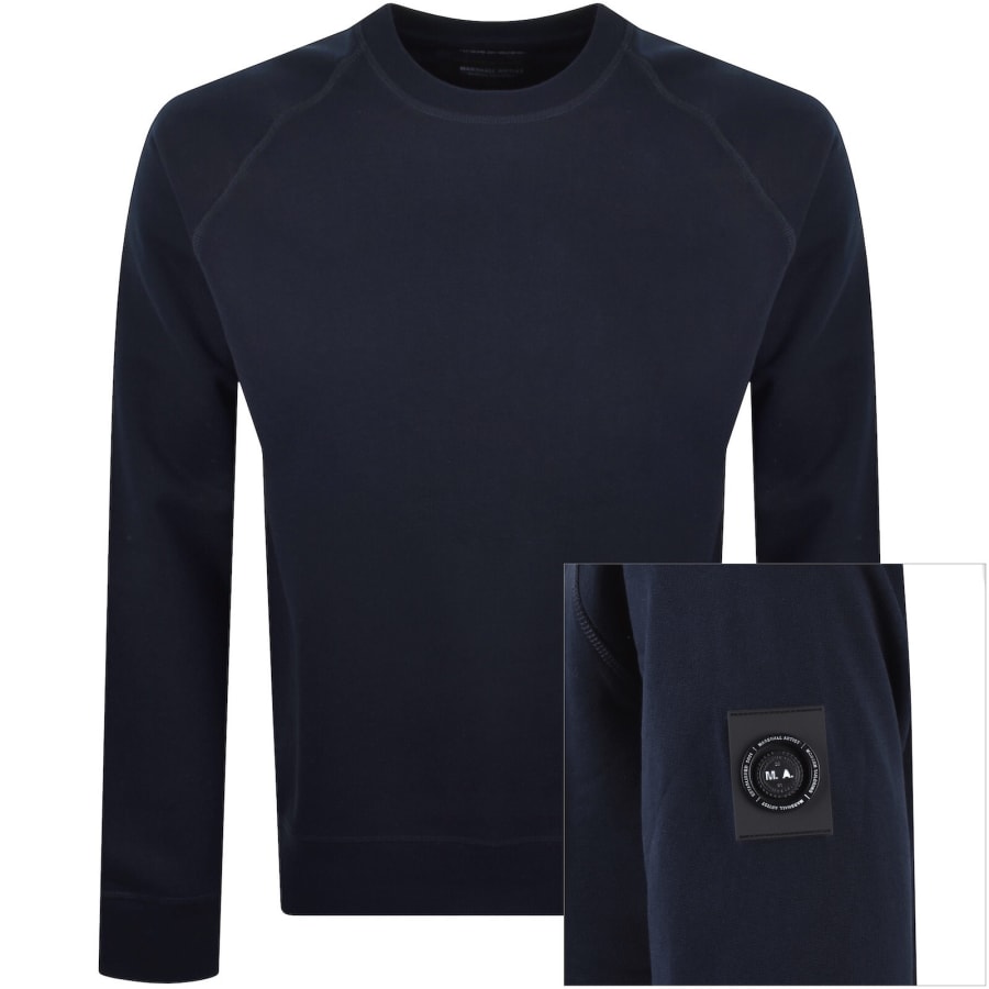 Image number 1 for Marshall Artist Siren Crew Neck Sweatshirt Navy