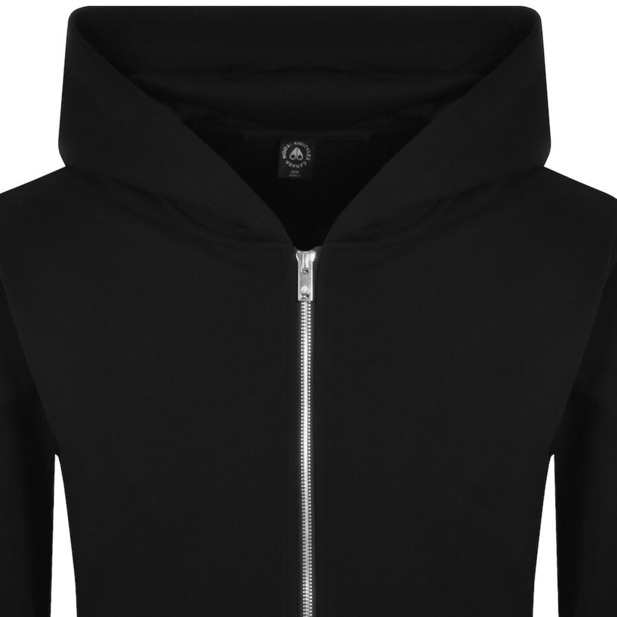 Image number 3 for Moose Knuckles Hartsfield Zip Up Hoodie Black