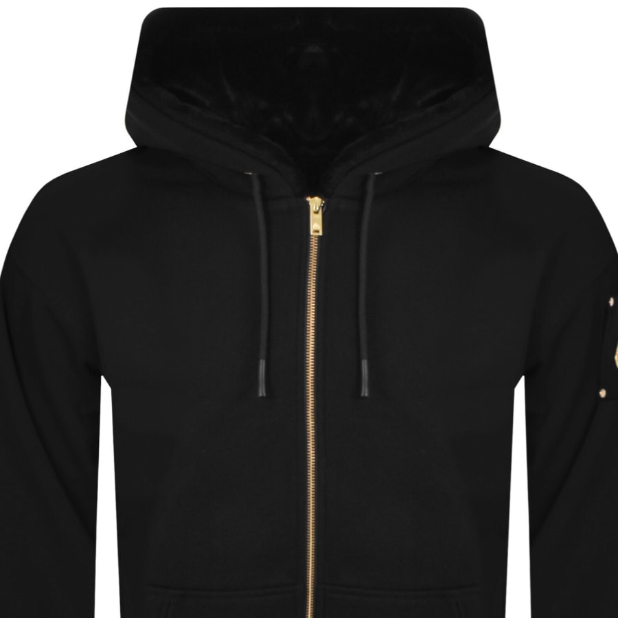 Image number 3 for Moose Knuckles Linden Bunny Zip Hoodie Black