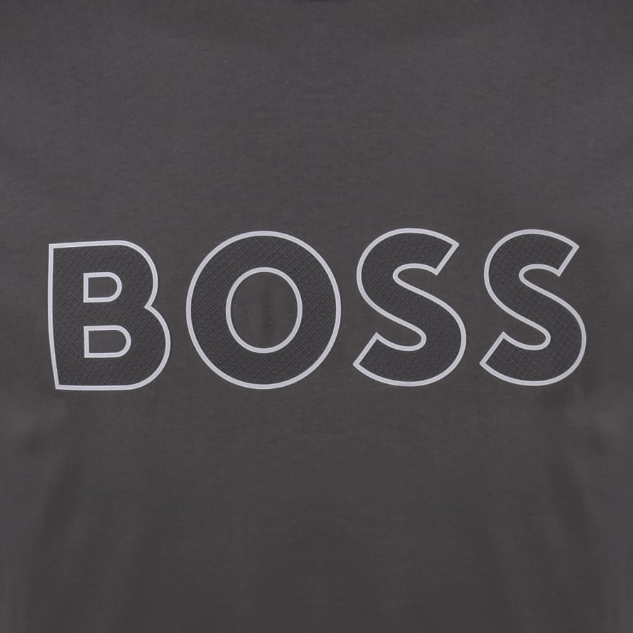 Image number 3 for BOSS TS Retro Logo T Shirt Grey