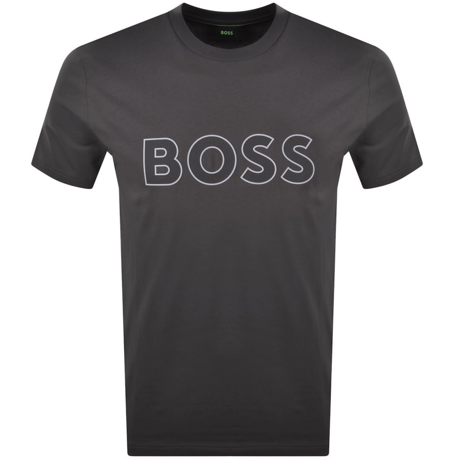 Image number 1 for BOSS TS Retro Logo T Shirt Grey