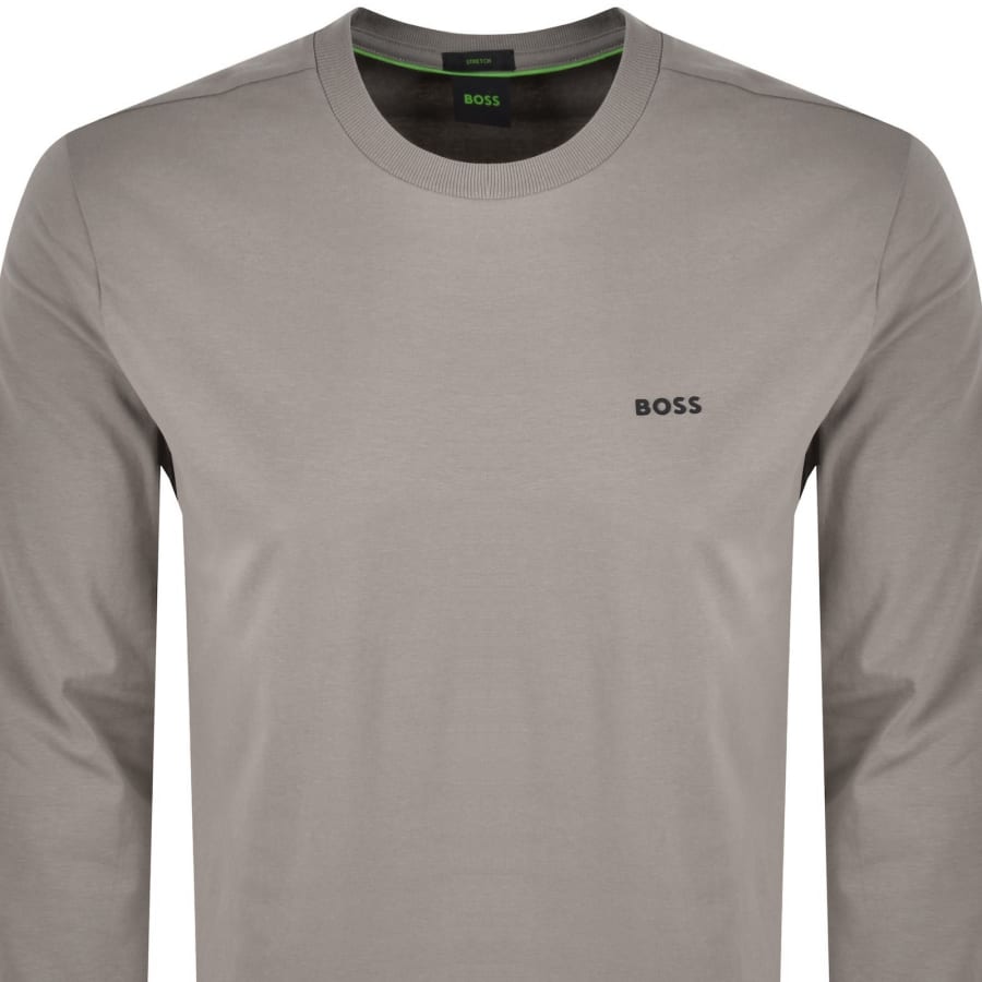 Image number 2 for BOSS Long Sleeved T Shirt Beige