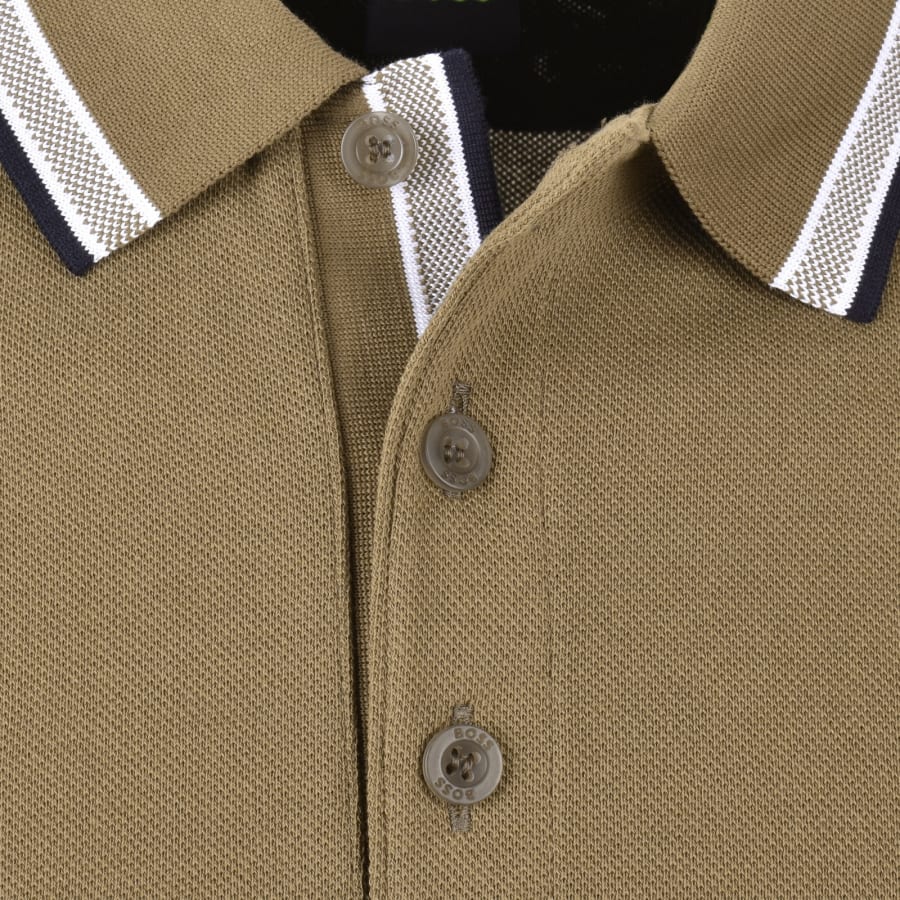 Image number 4 for BOSS Plisy Long Sleeve Polo T Shirt Brown
