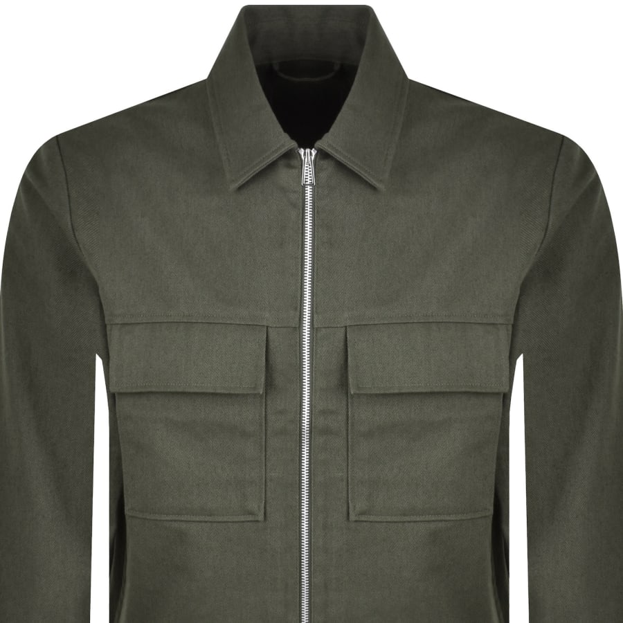 Image number 2 for Paul Smith Zip Overshirt Green