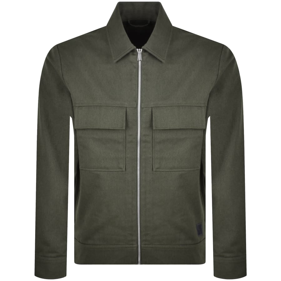 Image number 1 for Paul Smith Zip Overshirt Green