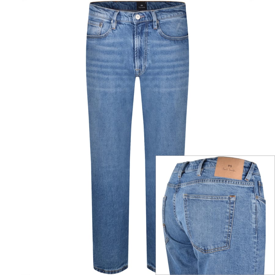 Image number 1 for Paul Smith Slim Tapered Jeans Blue