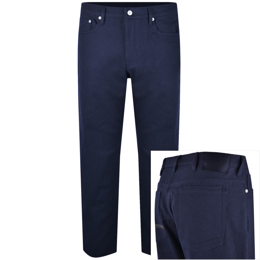Image number 1 for Paul Smith Relaxed Tapered Jeans Blue