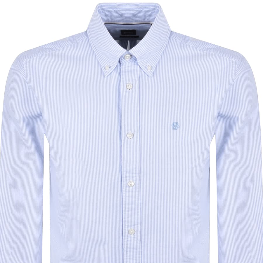 Image number 2 for BOSS H Liam Striped Shirt Blue