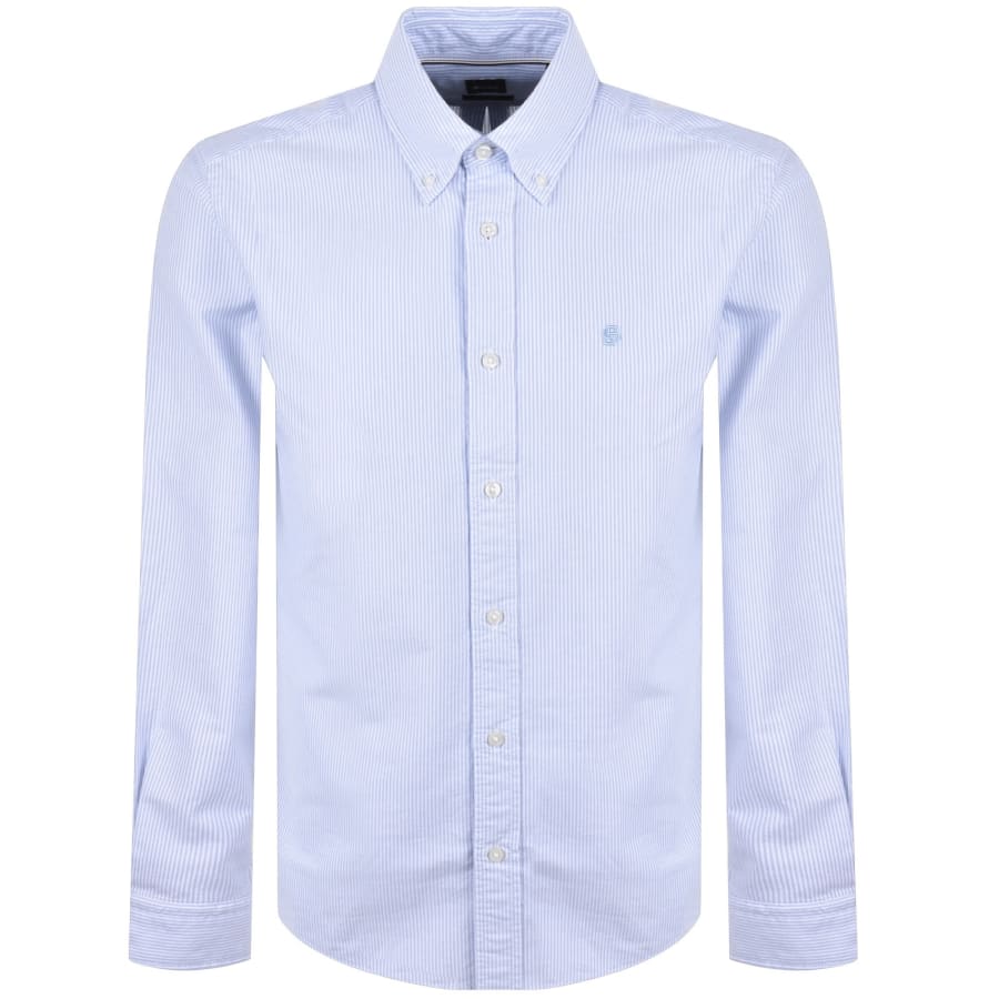 Image number 1 for BOSS H Liam Striped Shirt Blue