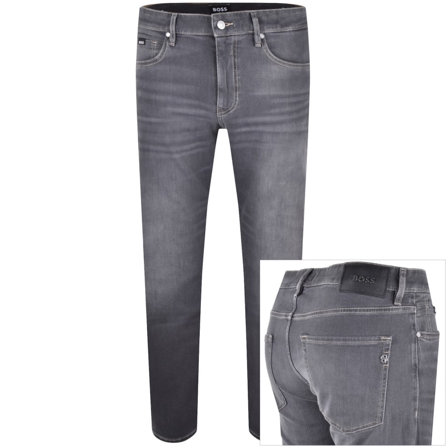 Image number 1 for BOSS C Delaware Slim Fit Jeans Mid Wash Grey