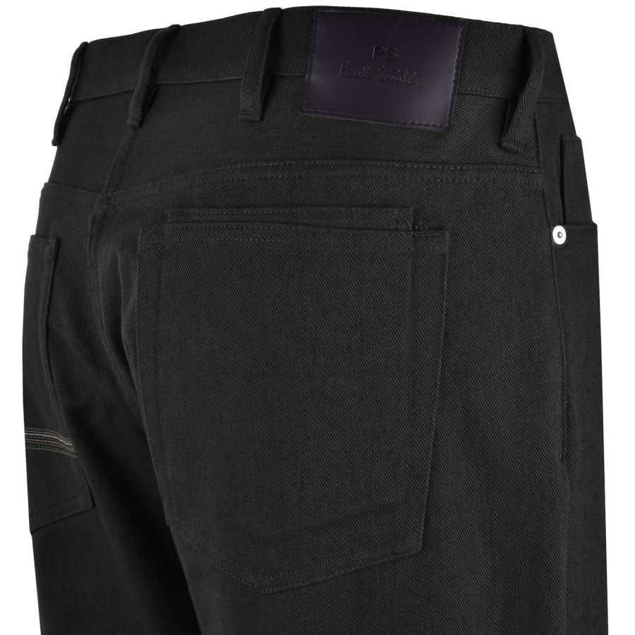 Image number 5 for Paul Smith Relaxed Tapered Jeans Black