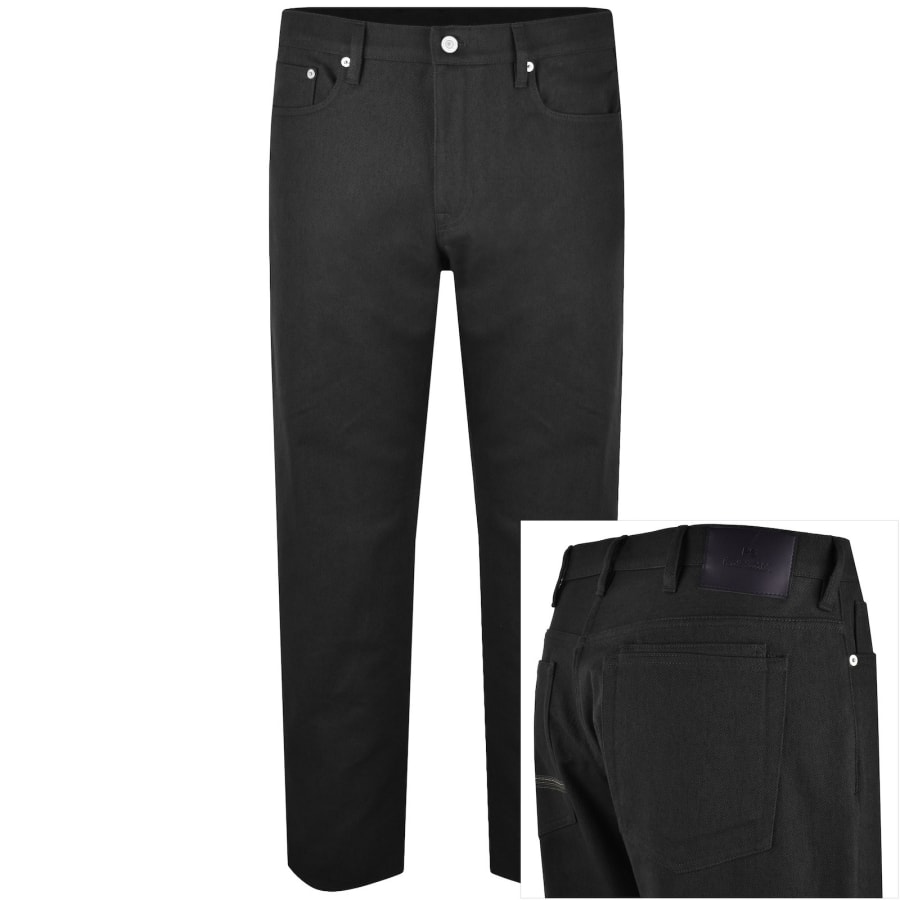 Image number 1 for Paul Smith Relaxed Tapered Jeans Black