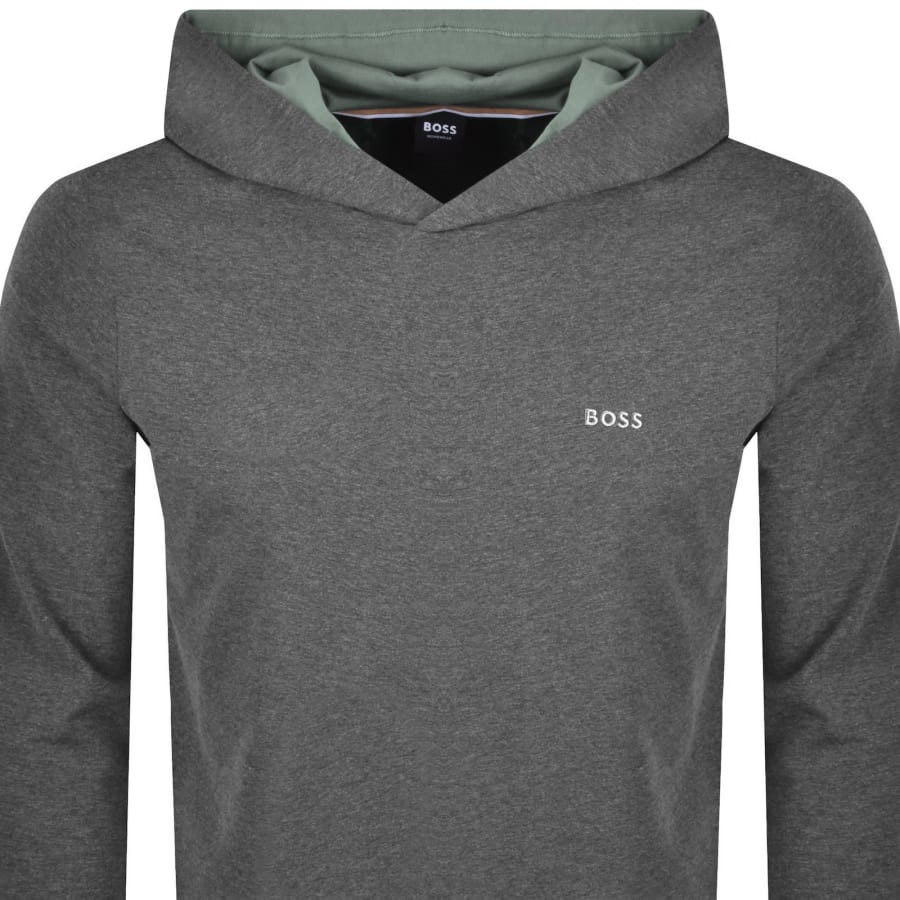 Image number 2 for BOSS Mix And Match Hooded T Shirt Grey
