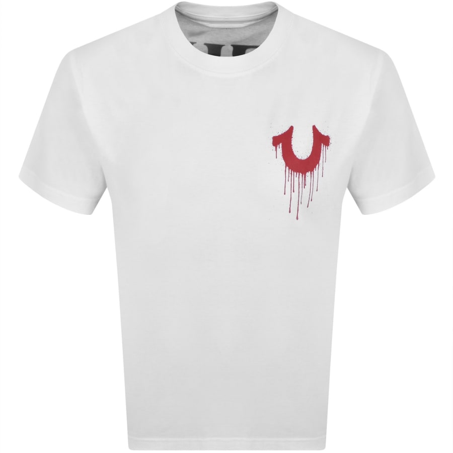 Image number 2 for True Religion Drippy Horseshoe T Shirt Optic White