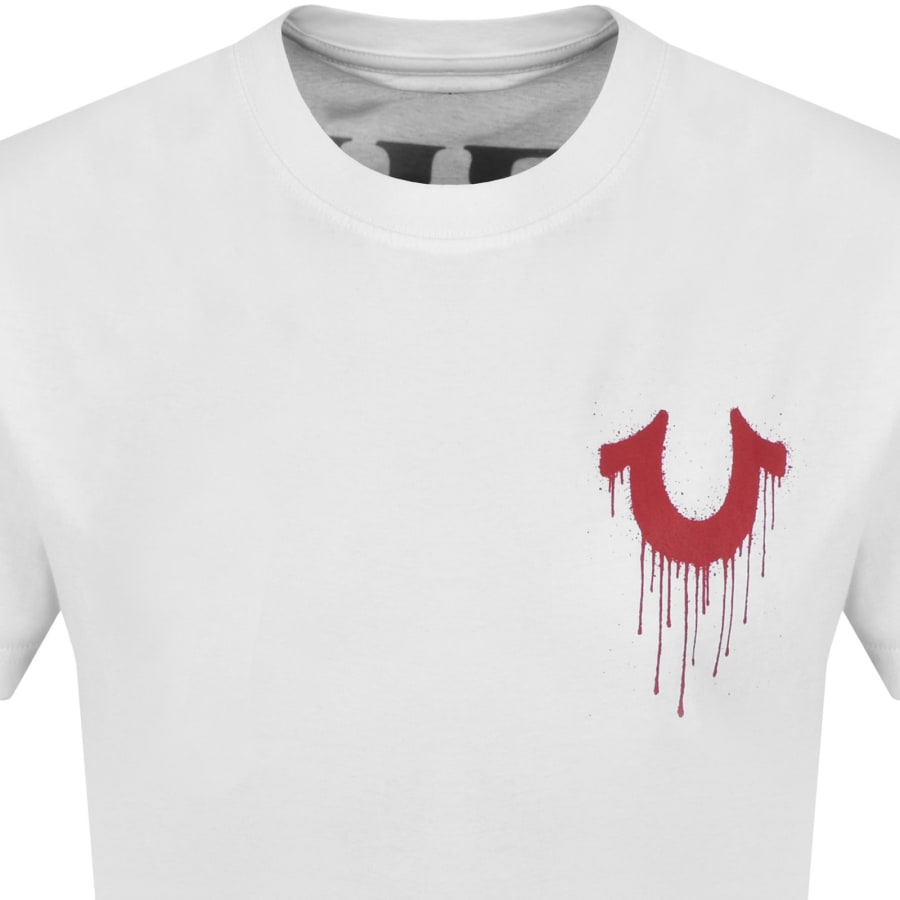 Image number 3 for True Religion Drippy Horseshoe T Shirt Optic White