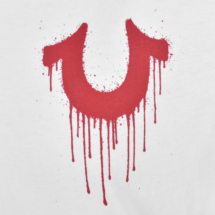 Image number 4 for True Religion Drippy Horseshoe T Shirt Optic White