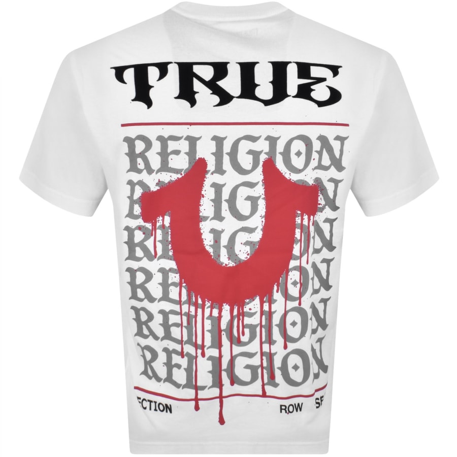 Image number 5 for True Religion Drippy Horseshoe T Shirt Optic White