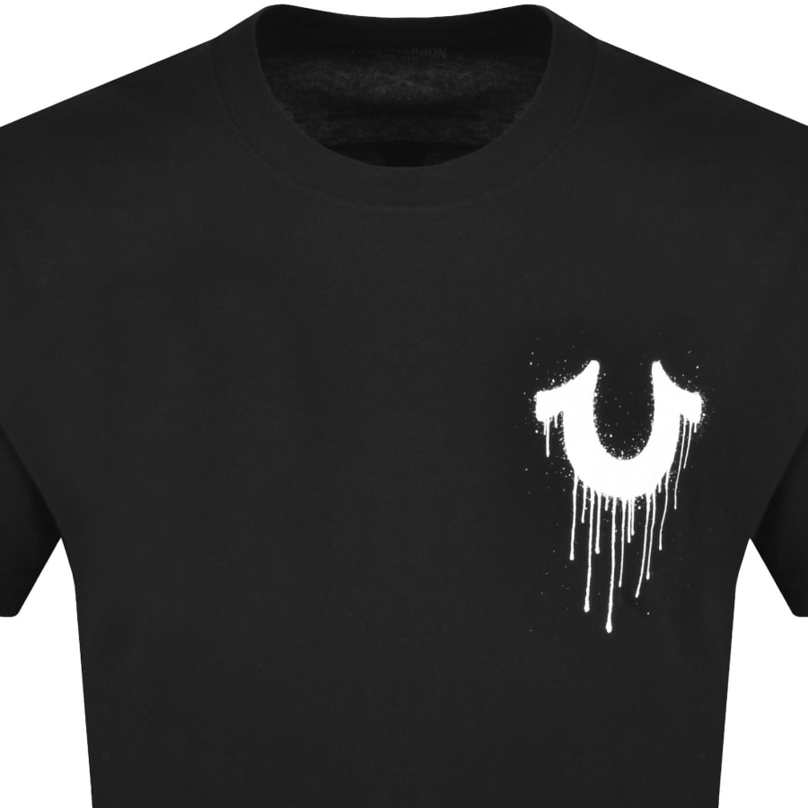 Image number 3 for True Religion Drippy Horseshoe T Shirt Black