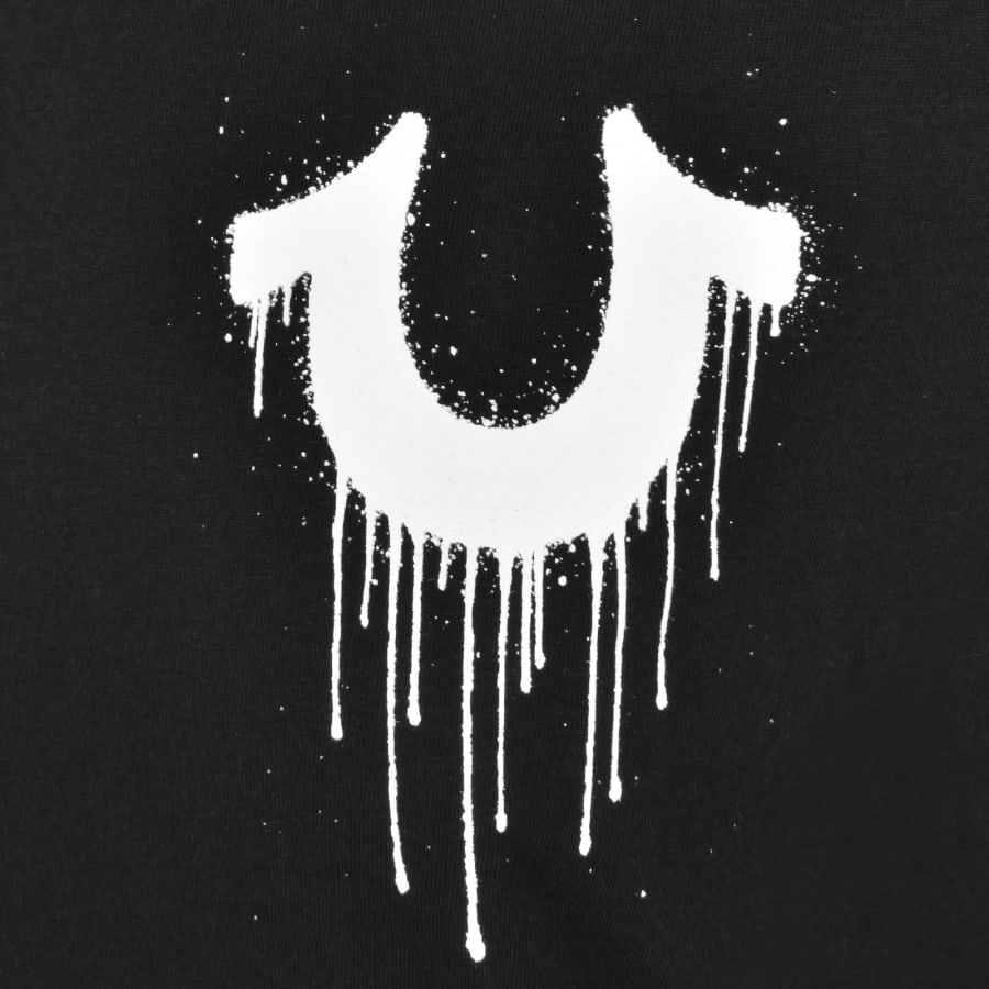 Image number 4 for True Religion Drippy Horseshoe T Shirt Black