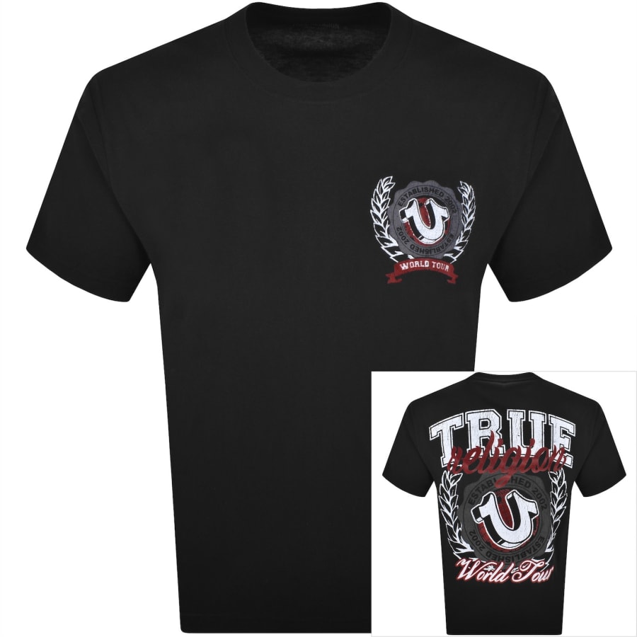 Image number 1 for True Religion Horseshoe Crest T Shirt Black