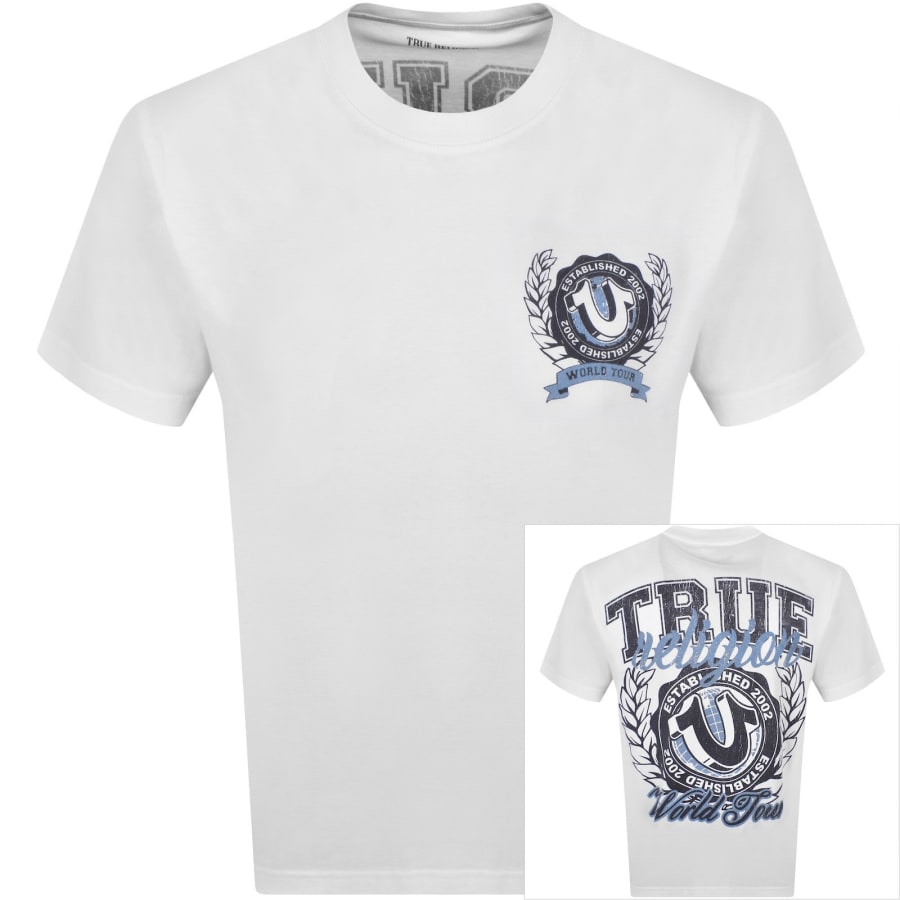 Image number 1 for True Religion Horseshoe Crest T Shirt White