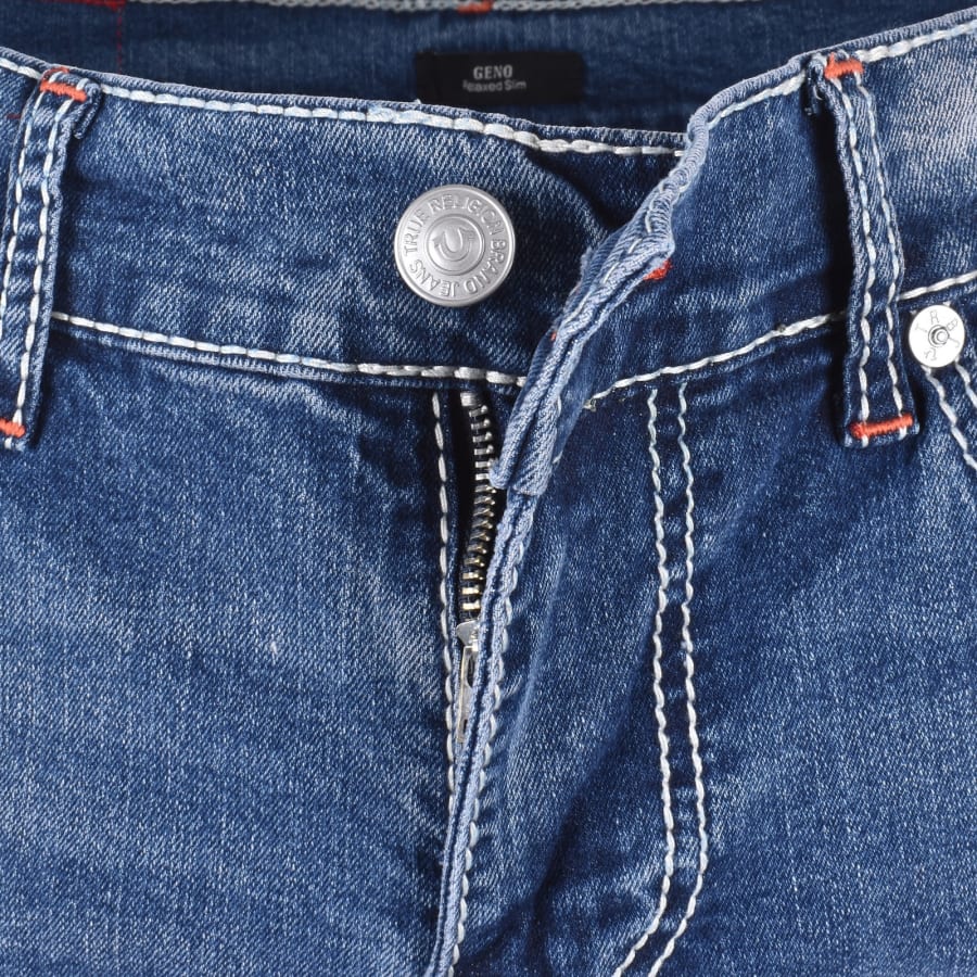 Image number 5 for True Religion Geno Big T Flap Slim Jeans Blue
