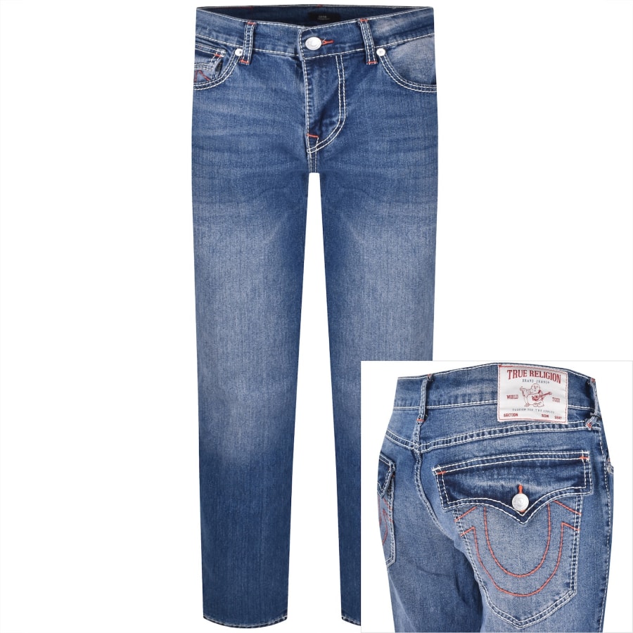 Image number 1 for True Religion Geno Big T Flap Slim Jeans Blue