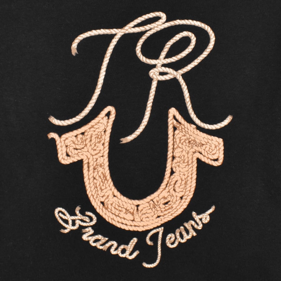 Image number 4 for True Religion Rope Logo Zip Hoodie Black