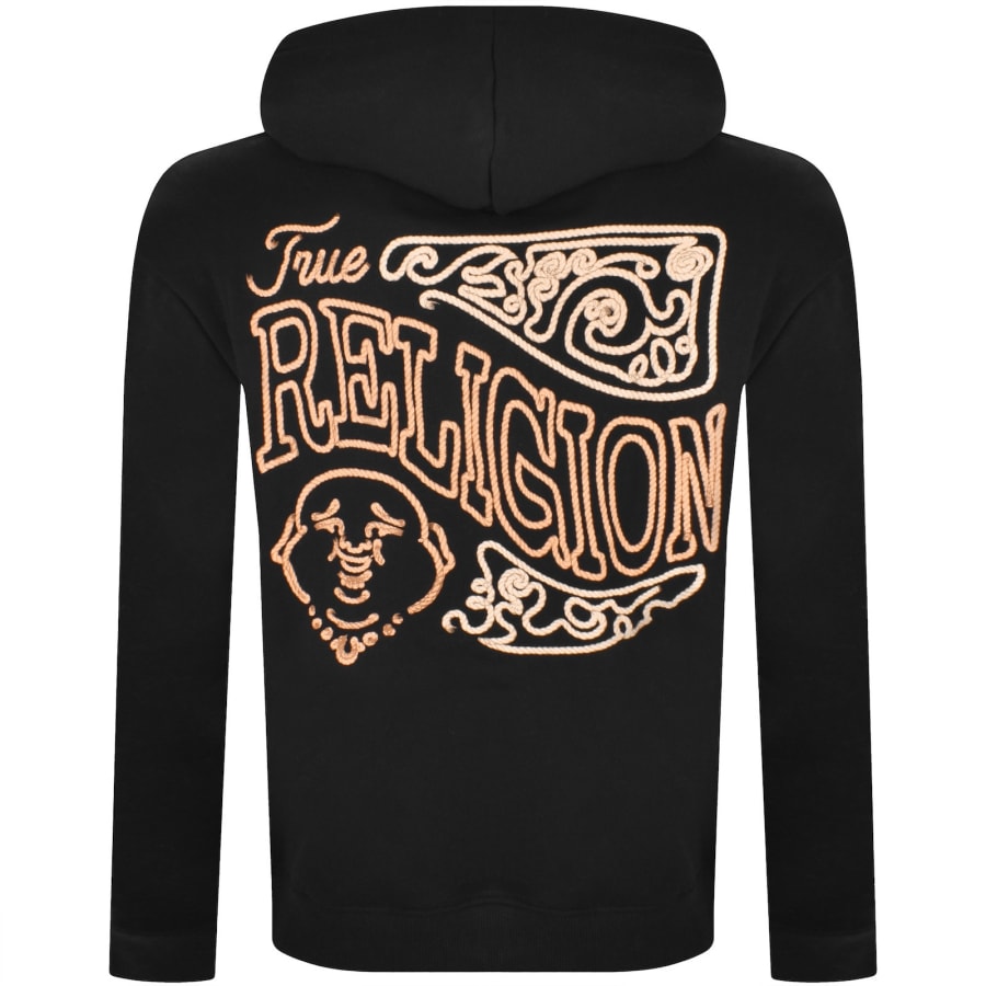 Image number 5 for True Religion Rope Logo Zip Hoodie Black
