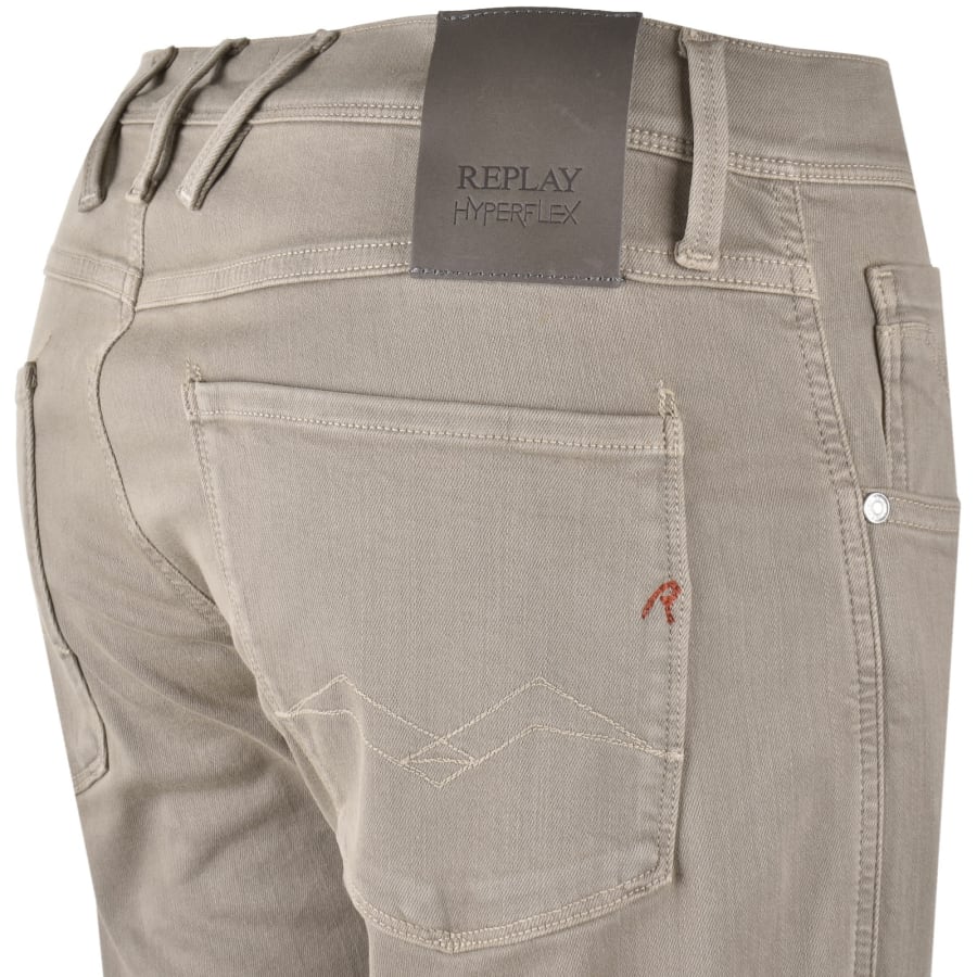 Image number 4 for Replay Anbass Hyperflex Stretch Jeans Brown