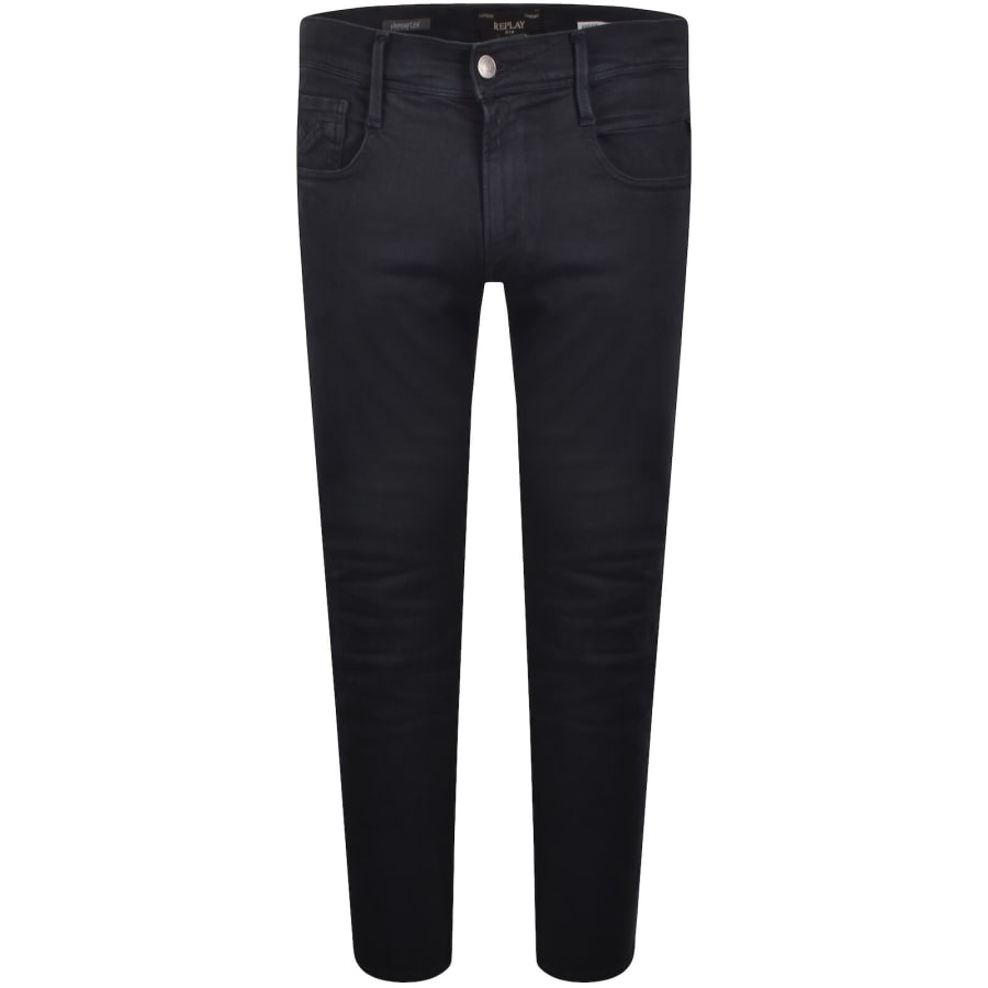 Image number 2 for Replay Anbass Hyperflex Jeans Navy