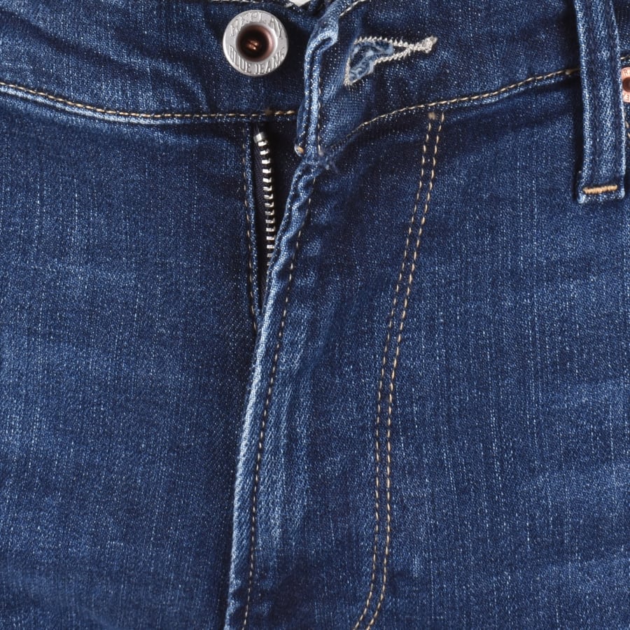Image number 5 for Replay Aideen Straight Fit Jeans Dark Blue