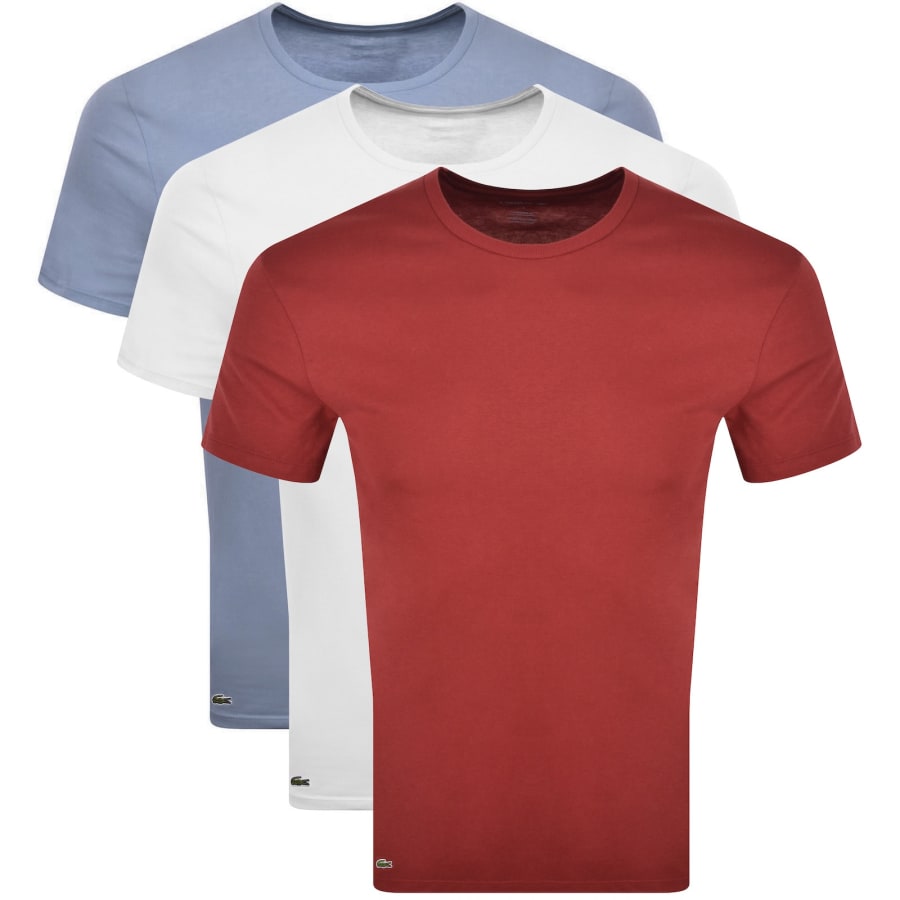 Image number 1 for Lacoste Slim Fit 3 Pack T Shirts Multi