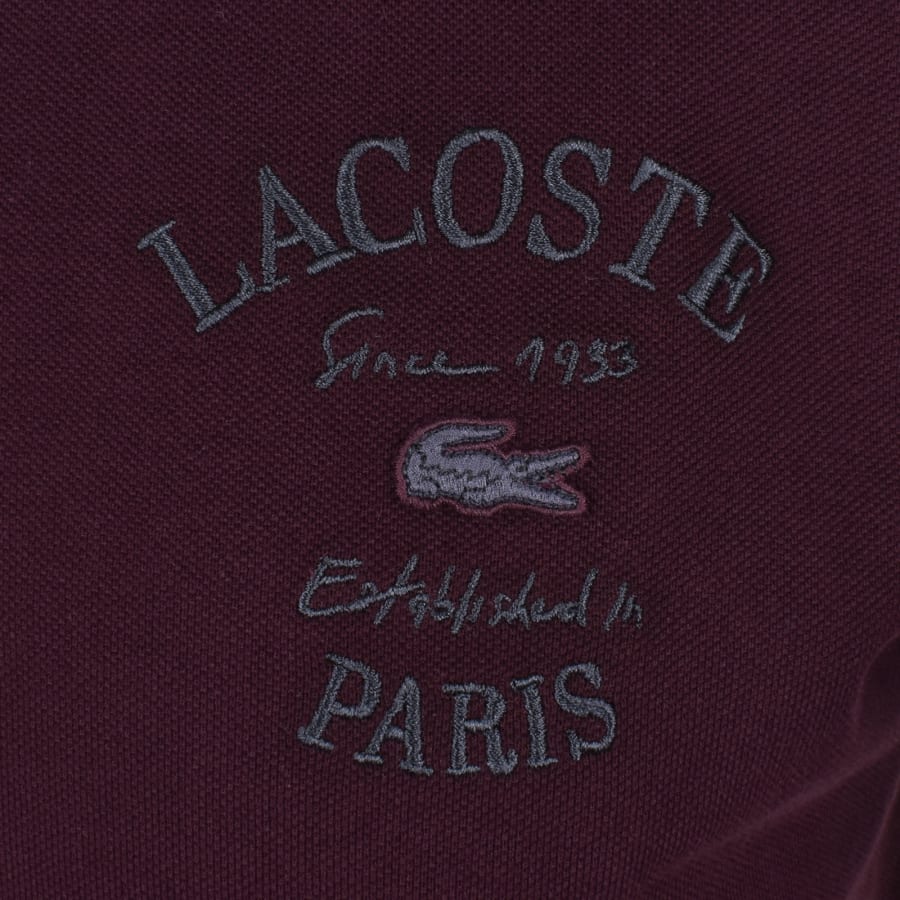 Image number 3 for Lacoste Short Sleeved Polo T Shirt Purple