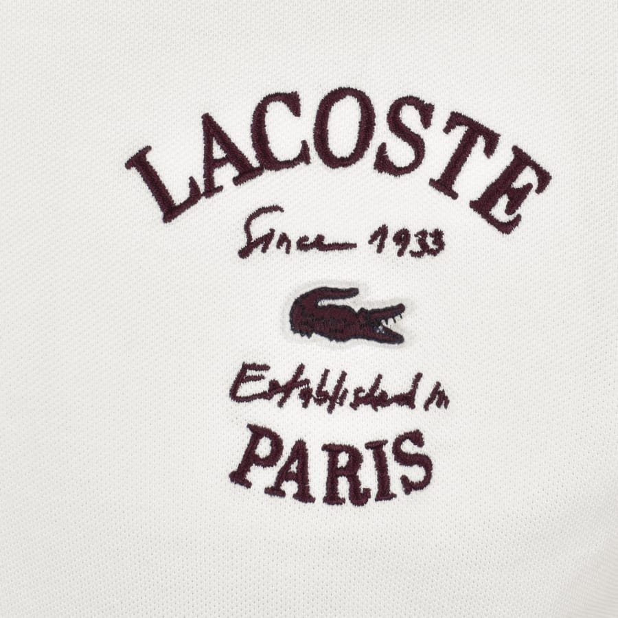Image number 3 for Lacoste Short Sleeved Polo T Shirt White