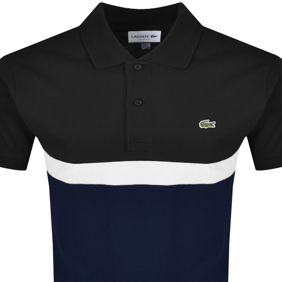 Image number 2 for Lacoste Colour Block Polo T Shirt Black