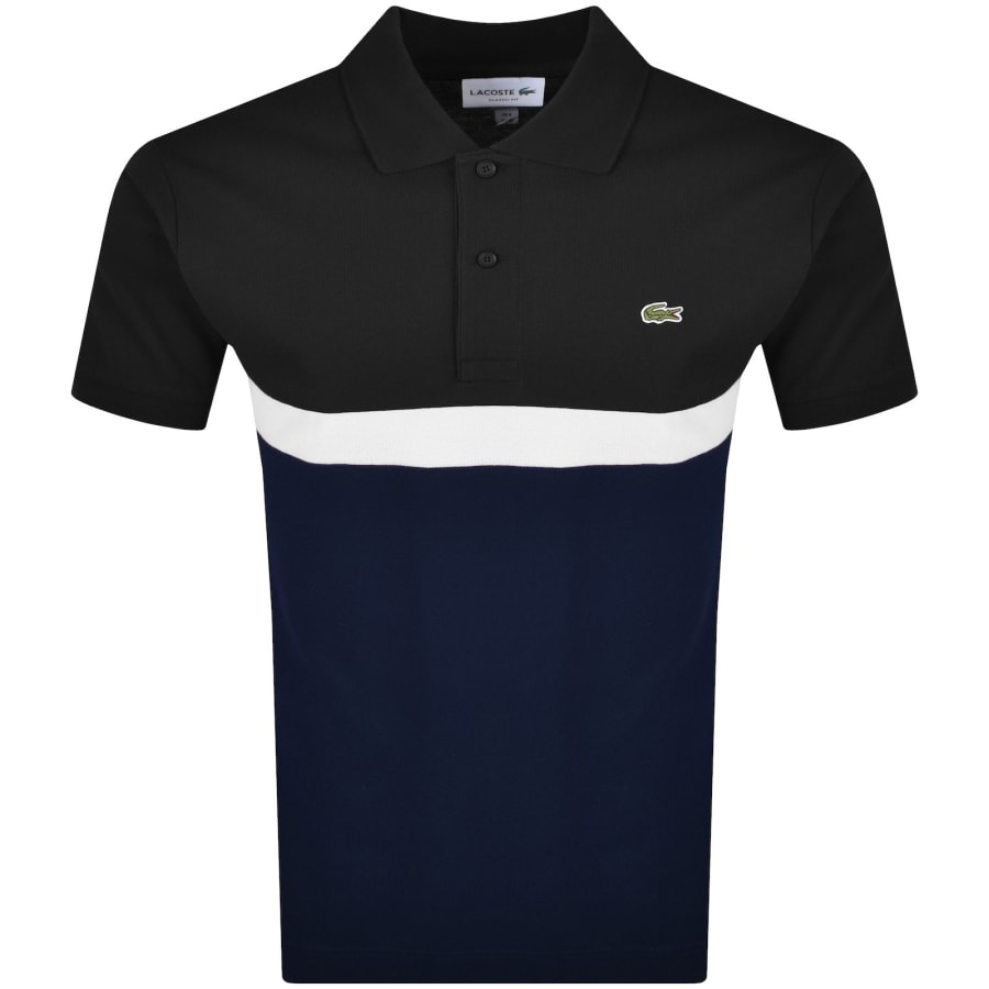Image number 1 for Lacoste Colour Block Polo T Shirt Black